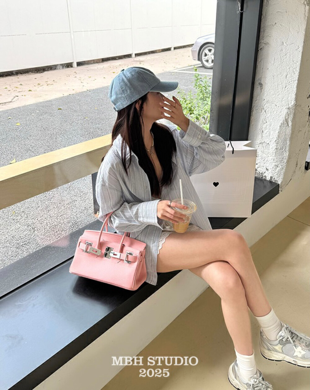 MBH Top Grain Leather Horizontal 30 Inch Silver Buckle Birkin Bag Lychee Pattern Fashion Genuine Leather Handbag - Image 3