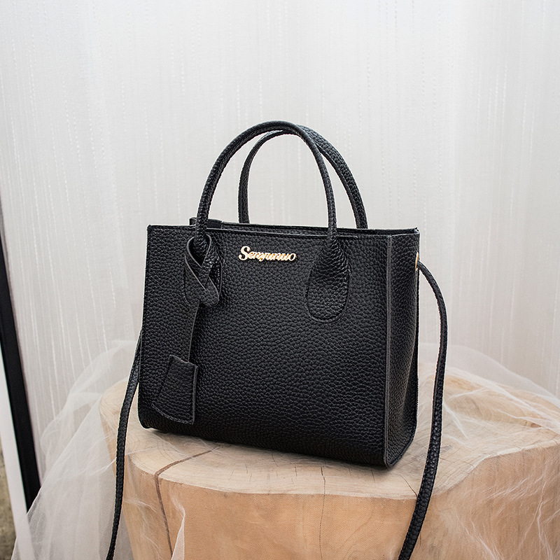 2025 Women's Mini Square Handbag PU Litchi Texture Tote - Image 3