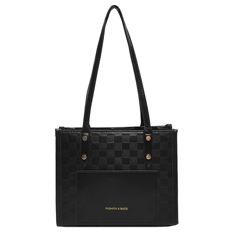 Large Capacity Color Block Tote Handbag for Women 2025 Casual Shoulder Bag - Image 5