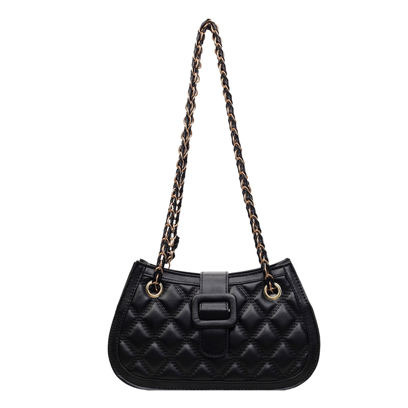 Women's 2025 New Quilted Chain Underarm Bag Fashionable Crossbody Shoulder Bag - Image 5