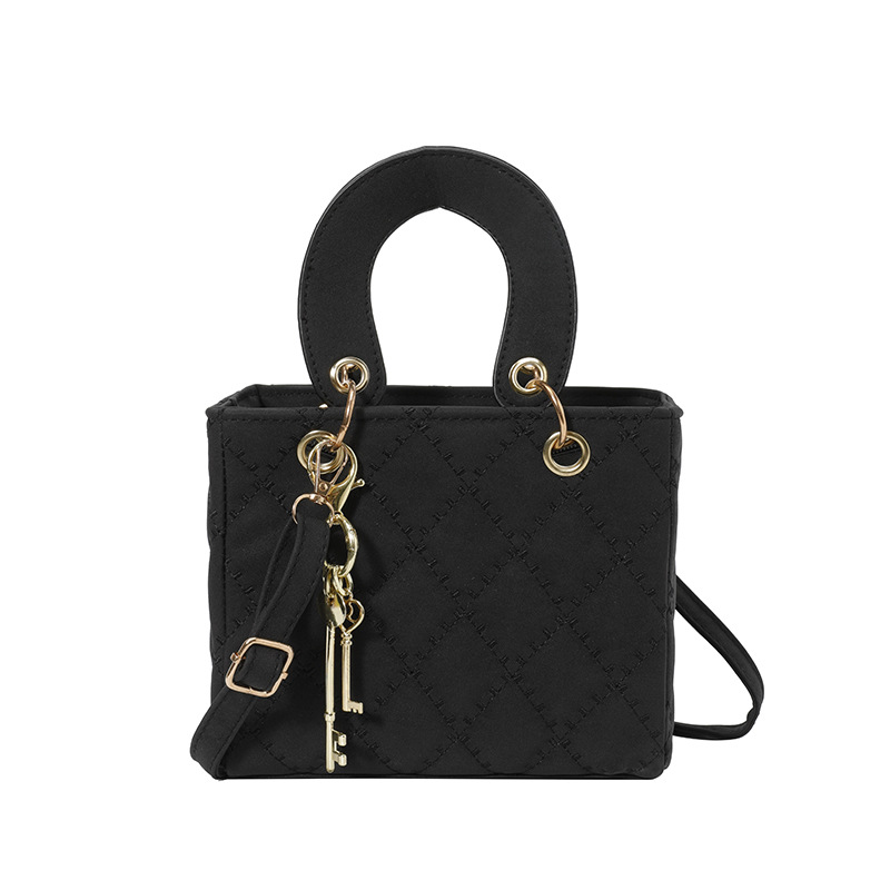 2025 New Quilted Embroidered One-Shoulder Women's Handbag Casual Square Bag - Image 5