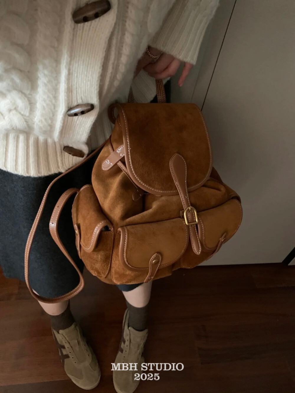MBH 2025 Autumn Winter Korean British Style Multi-Pocket Large Capacity Commuter Student Backpack - Image 4